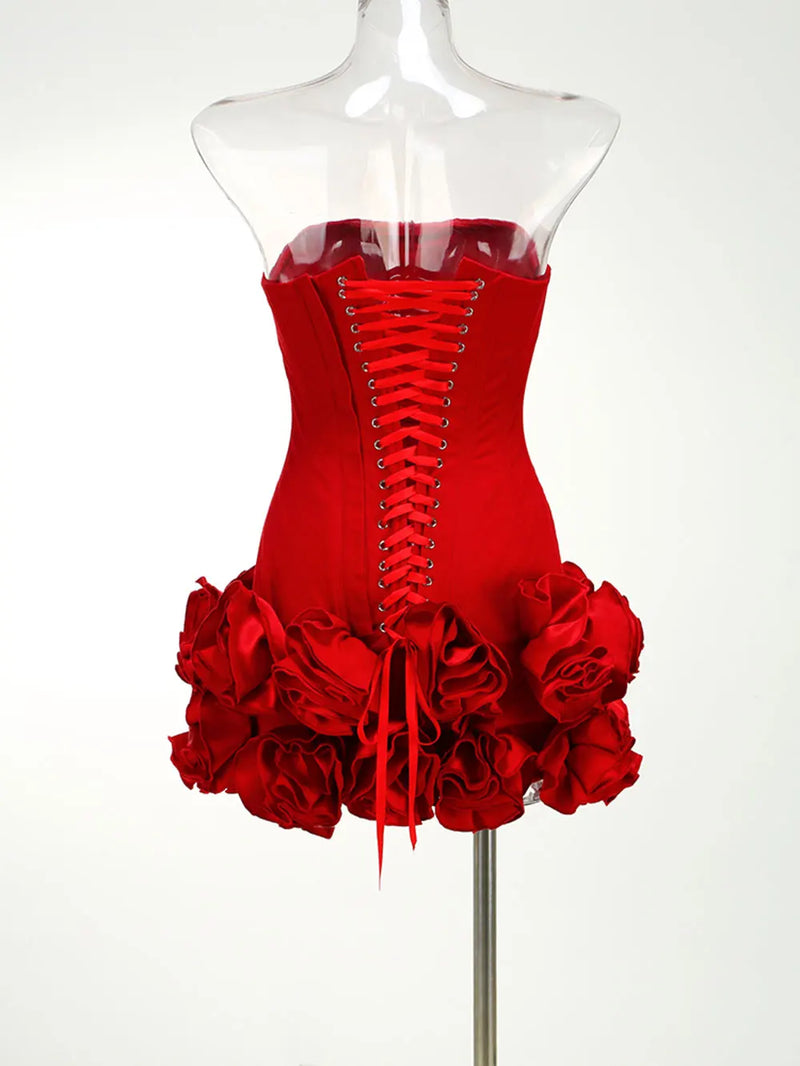 Lace Back Rosette Mini Style Wearhouse Label Lace Back Rosette Mini Style Wearhouse Label