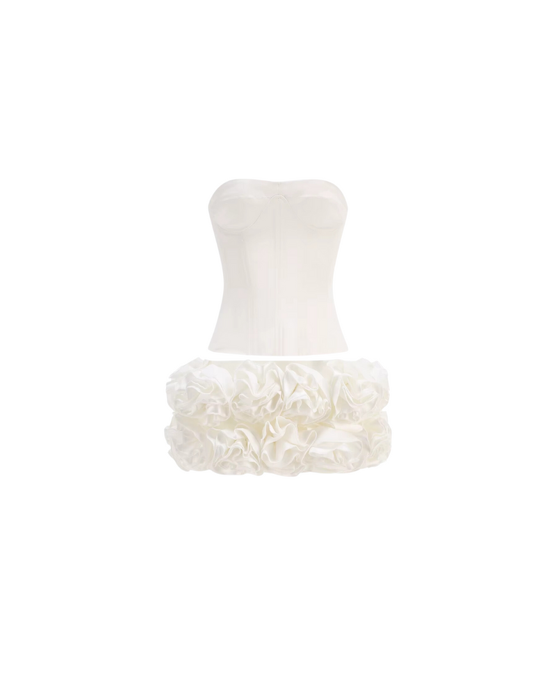 Lace Back Rosette Two Piece