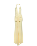 Santorini Twisted Halter Maxi