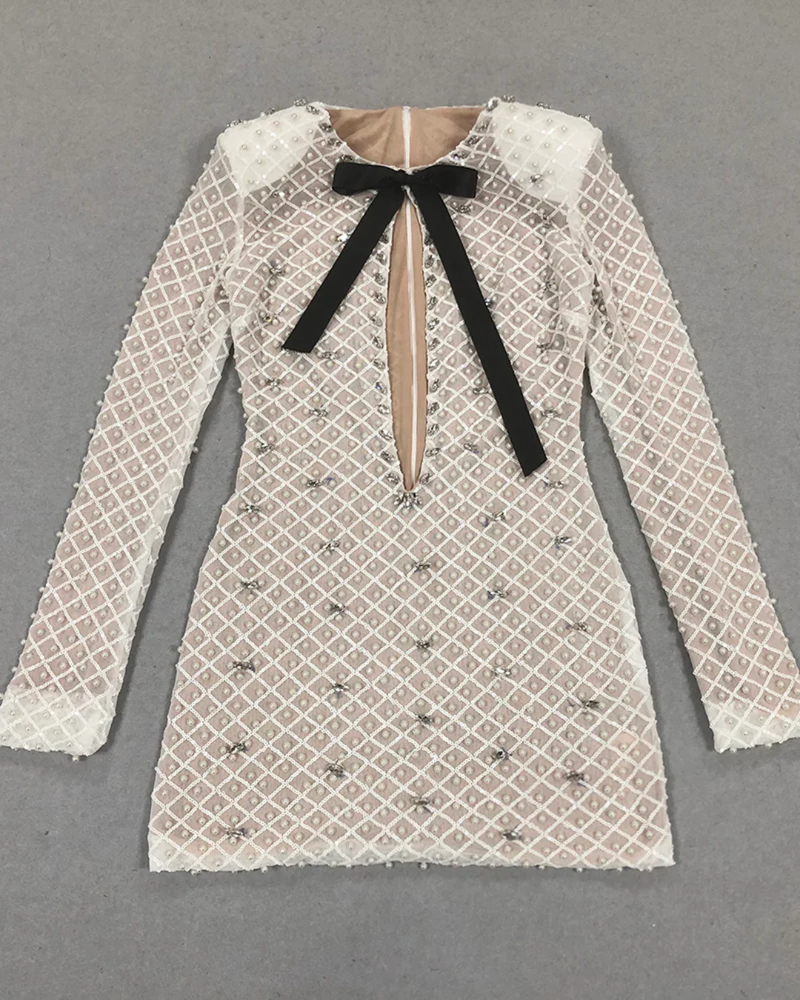 Audrina Pearl Rhinestone Mini