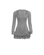 Olivia Long Sleeve Ruffle Hem Mini