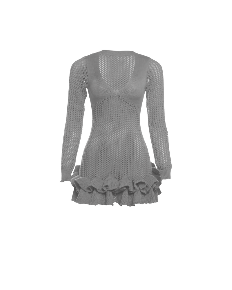 Olivia Long Sleeve Ruffle Hem Mini