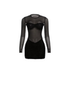 Sheer Mesh Furry Trim Mini