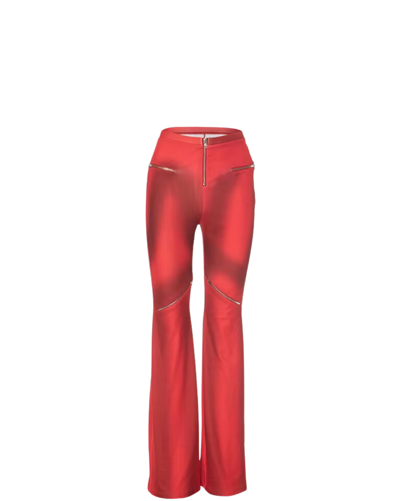 Gradient Zipper Cargo Pant