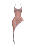 Crystal Elegance Mesh Dress