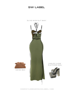 Olive High Slit Maxi