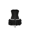 Lace Back Rosette Two Piece - Black