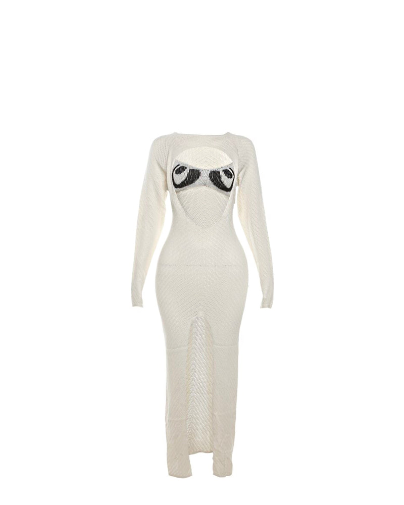 Kiana Color-block Knit Sweater Maxi
