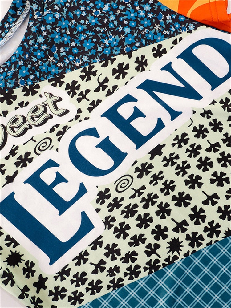 Legend Graphic Print Cropped Tee