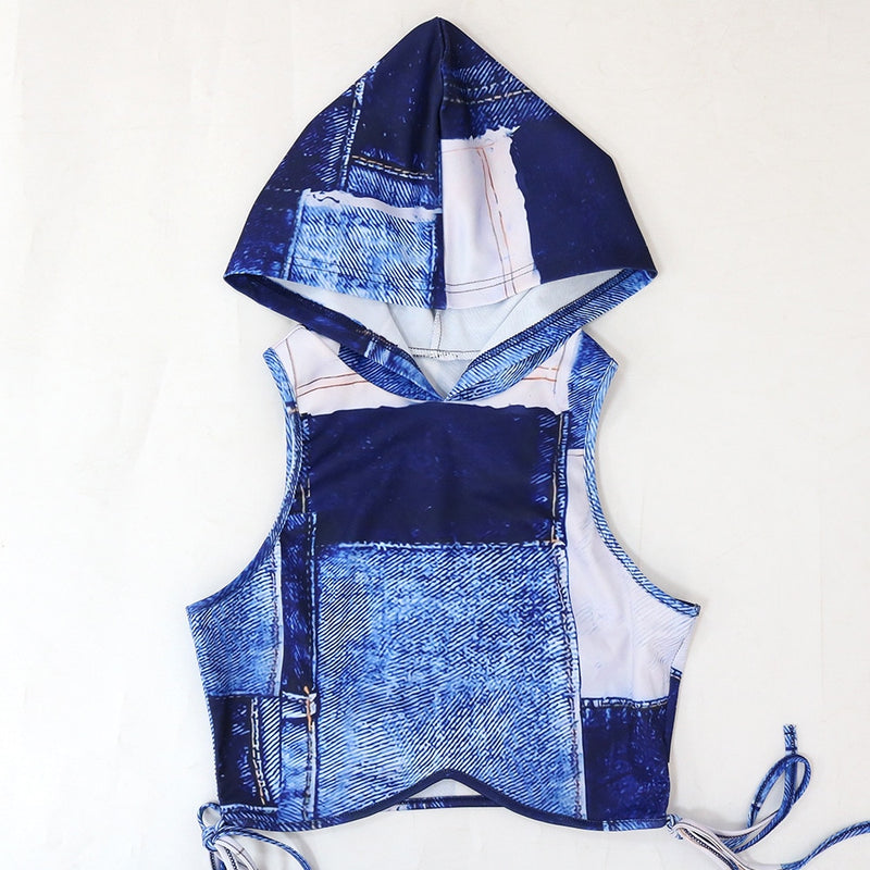 Karlee Denim Print Set