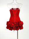 Lace Back Rosette Mini