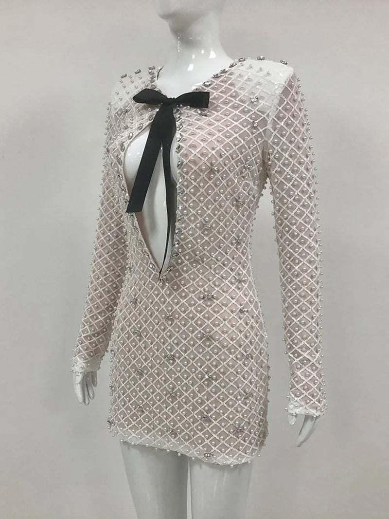Audrina Pearl Rhinestone Mini