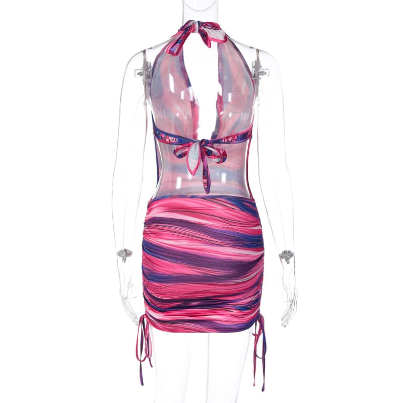 Tanya Tie Dye Halter Mini