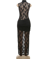 Noir Lace Peekaboo Maxi
