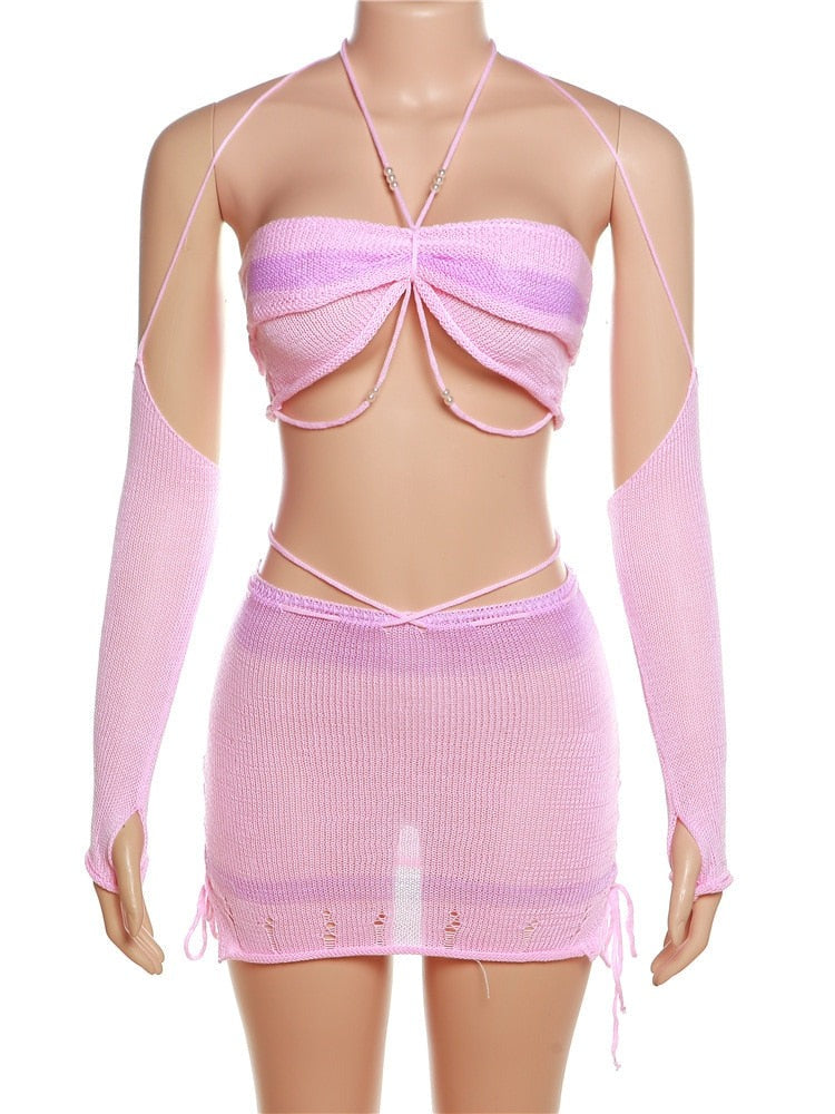 Staci Knit Skirt Set