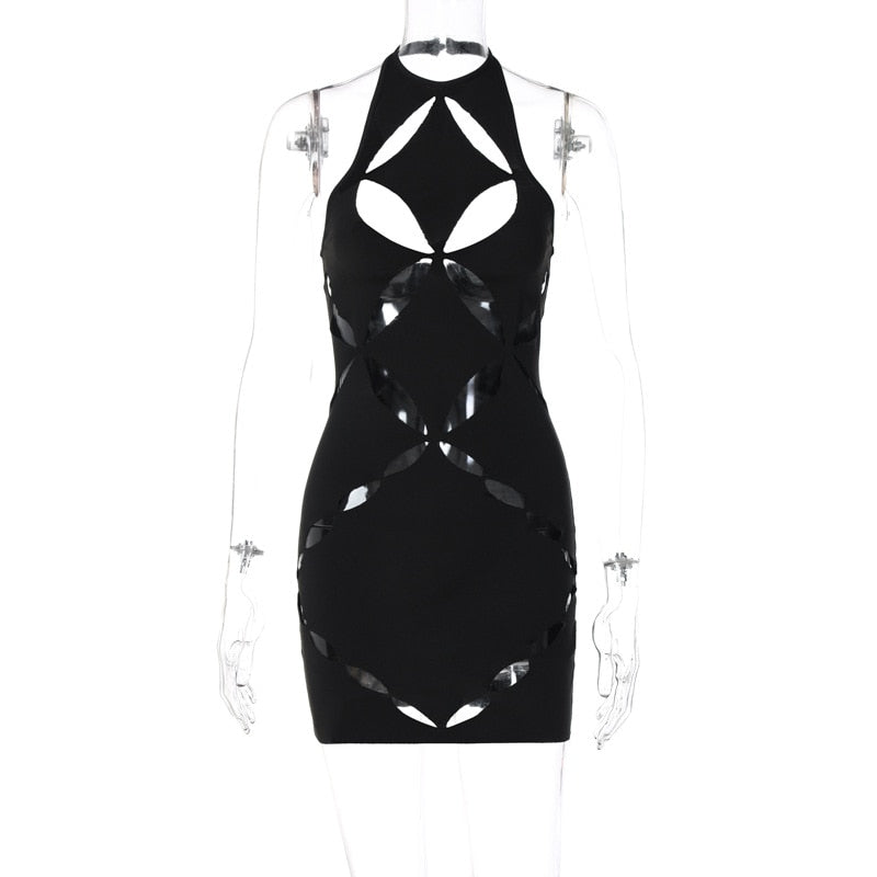 Diamond Cut Out Mini Dress