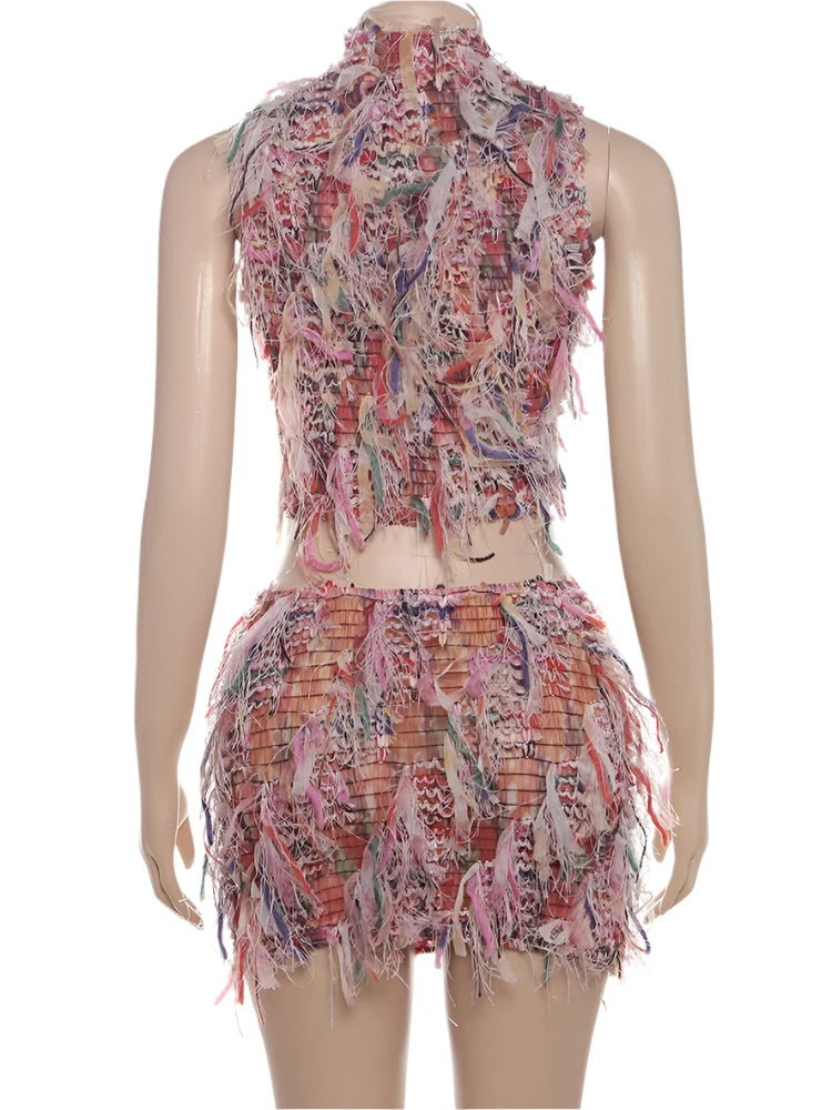 Mila Tassel Skirt Set