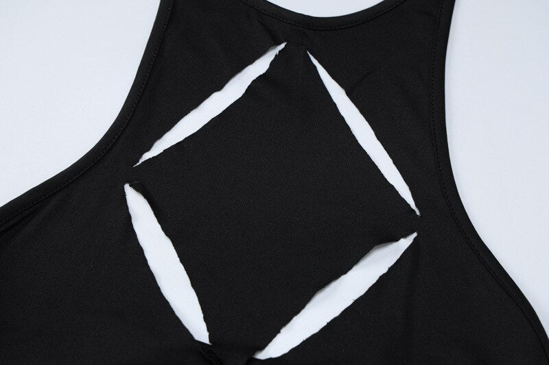 Diamond Cut Out Mini Dress