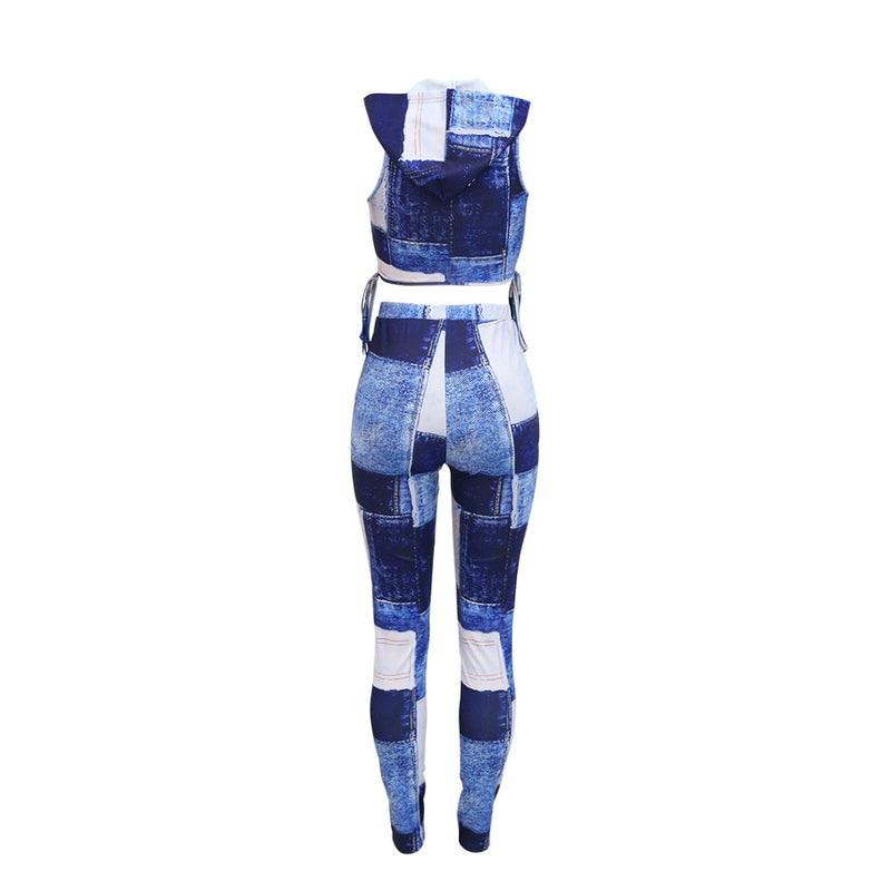 Karlee Denim Print Set