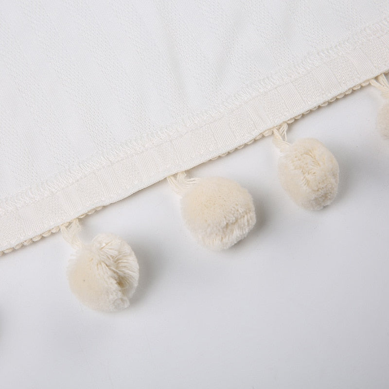 Hooded Pom Pom Maxi