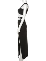 Noir Tie Up Two Piece Set