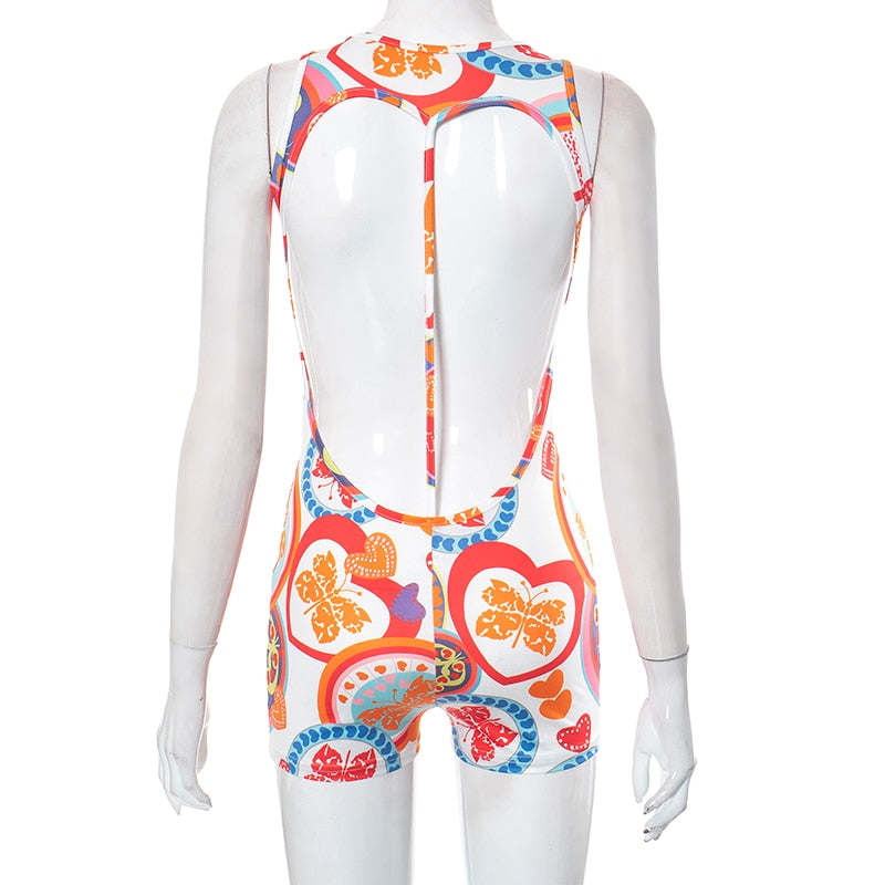 Mia Butterfly Print Romper