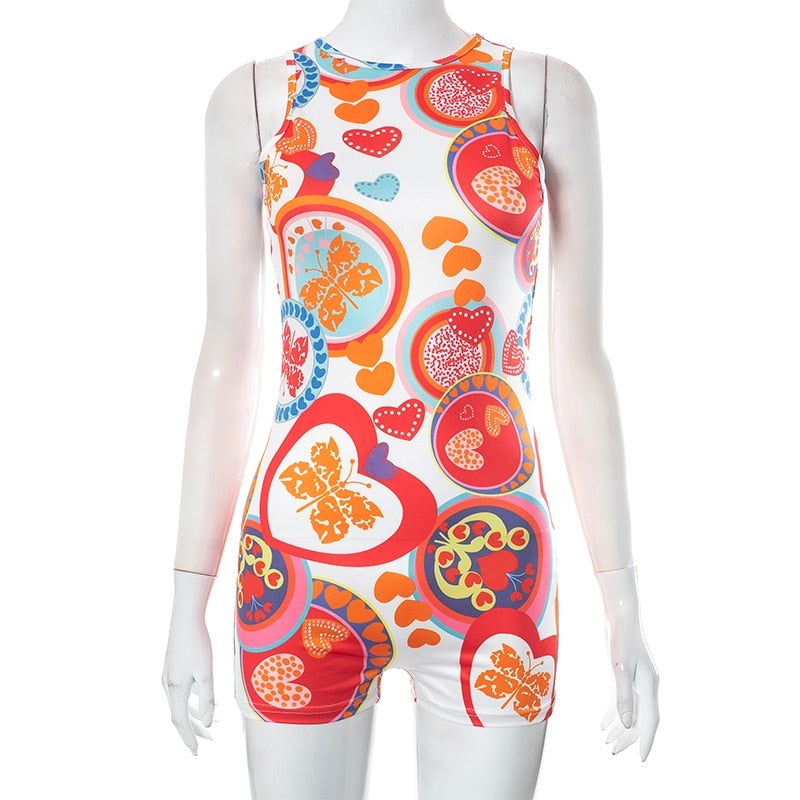 Mia Butterfly Print Romper