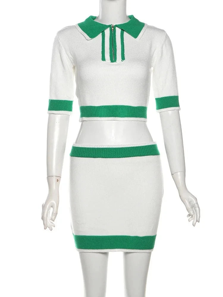 Tennis Court Cutie Collared Two Piece