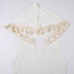 Hooded Pom Pom Maxi