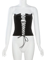 Mila Lace Up Corset Vest