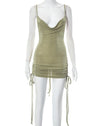 Olive Backless Mini Dress