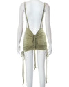 Olive Backless Mini Dress