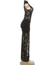 Noir Lace Peekaboo Maxi