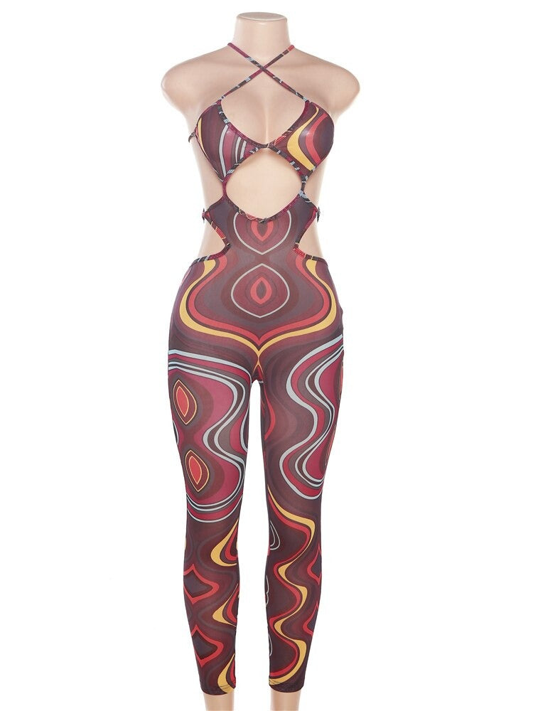 Hypnotize Mesh Jumpsuit