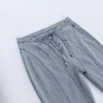 Karina Split Denim Flare Pant
