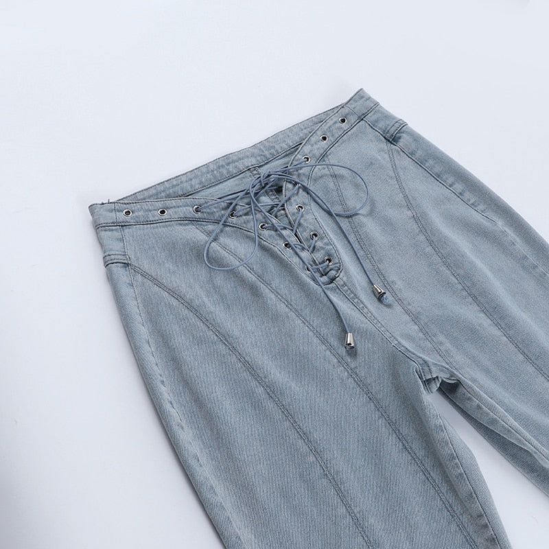 Karina Split Denim Flare Pant