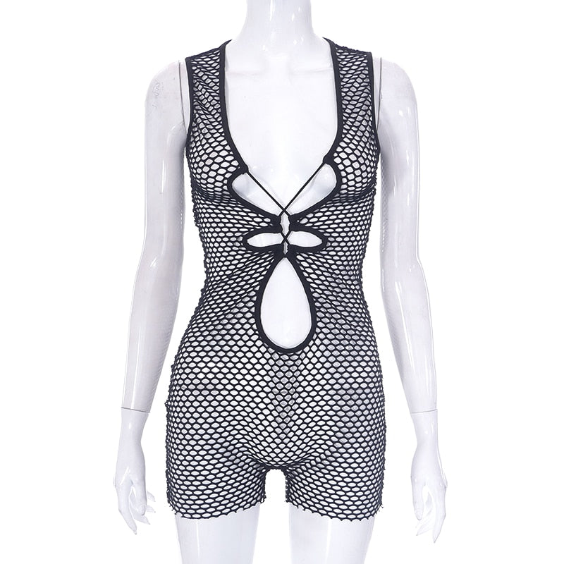 Kiya Fishnet Romper