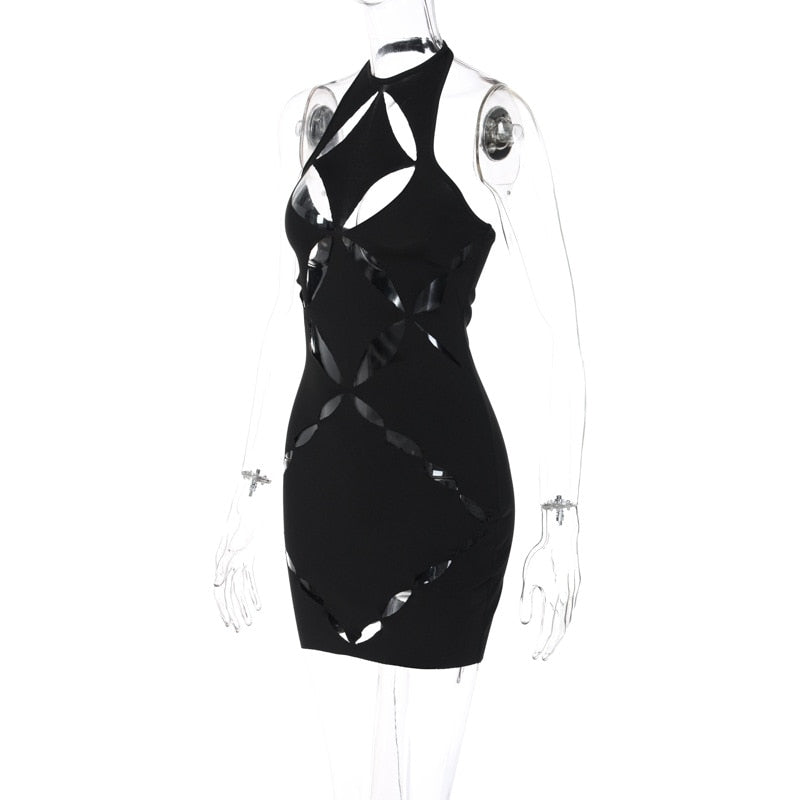 Diamond Cut Out Mini Dress