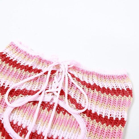 Candy Stripe Knit Mini