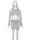 Long Sleeve Knit Hooded Set