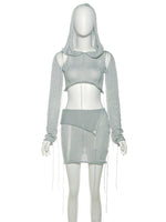 Long Sleeve Knit Hooded Set