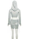 Long Sleeve Knit Hooded Set