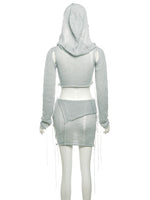 Long Sleeve Knit Hooded Set