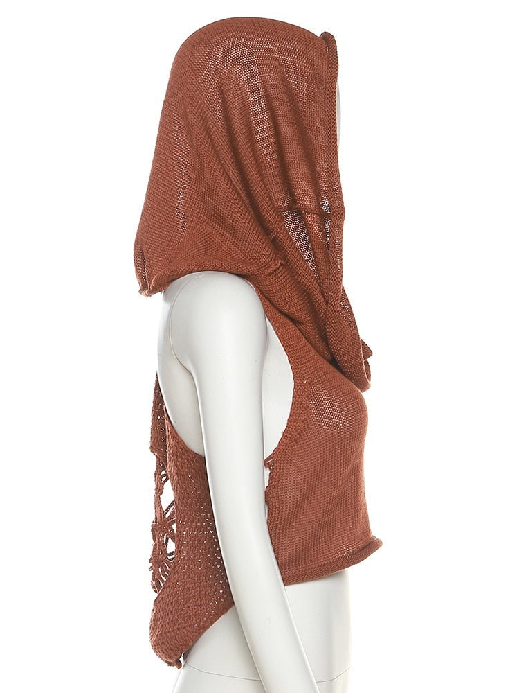 Rosie Crochet Hooded Top