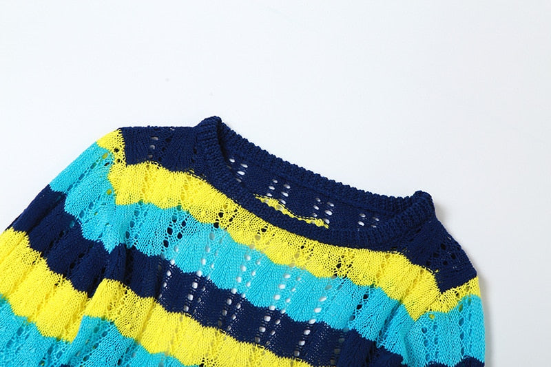 Cali Girl Knit Striped Mini