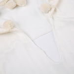 Hooded Pom Pom Maxi