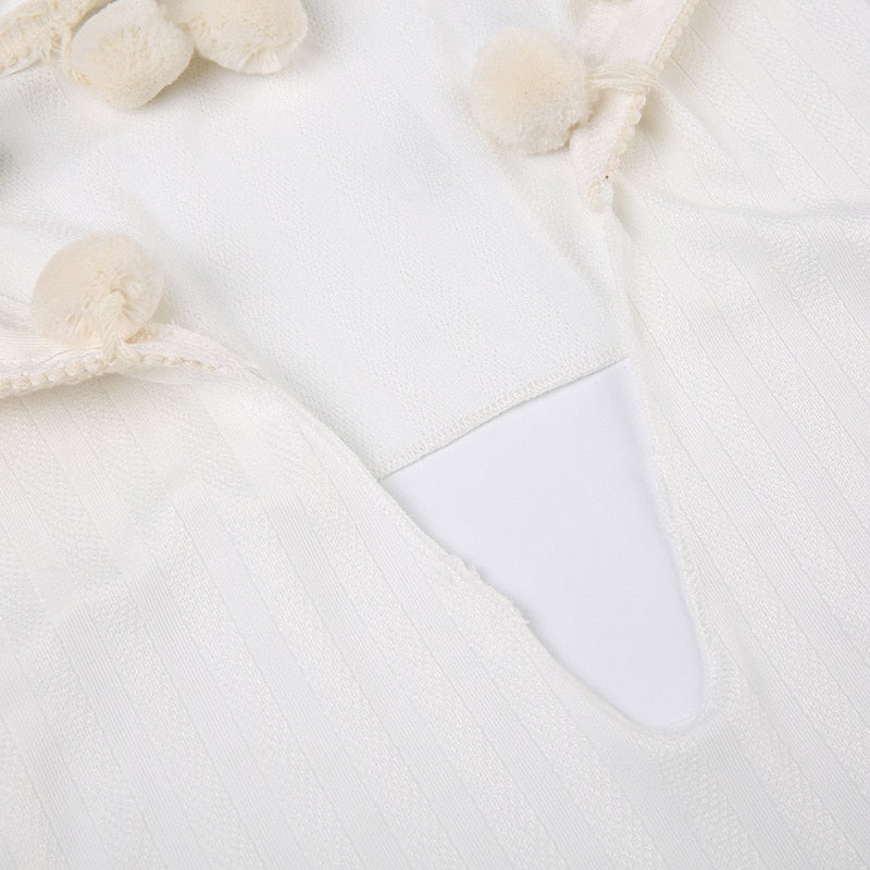 Hooded Pom Pom Maxi