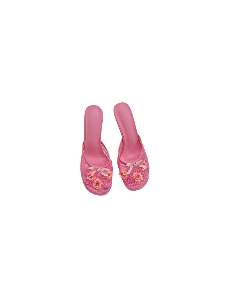 Fiorella Beaded Mesh Heel