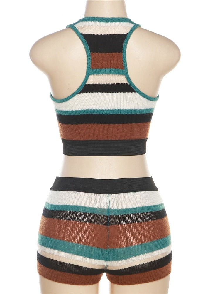 Bree Striped Short Set
