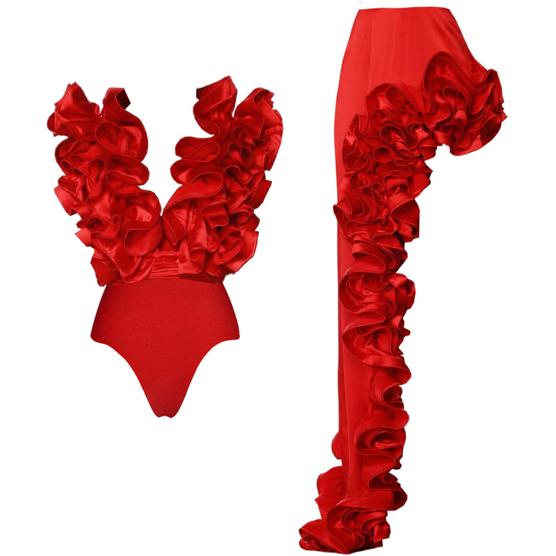 Calista Ruffle Luxe Swim Set